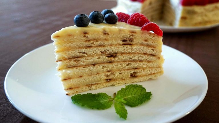 Кулинарный рецепт: Быстрый торт на сковороде с заварным кремом на ГОТОВИМ СМАЧНО