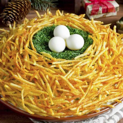 Кулинарный рецепт: Салат «Гнездо глухаря» с курицей на ГОТОВИМ СМАЧНО