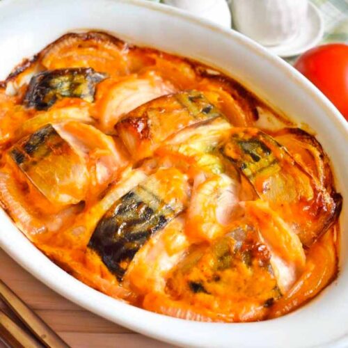 Кулинарный рецепт: Скумбрия кусочками, запеченная в духовке