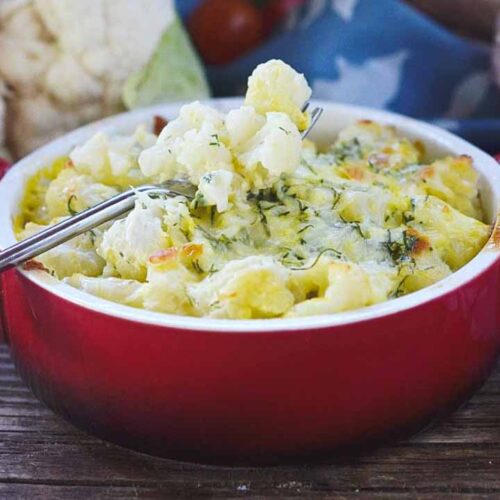 Кулинарный рецепт: Запеканка из цветной капусты с сыром