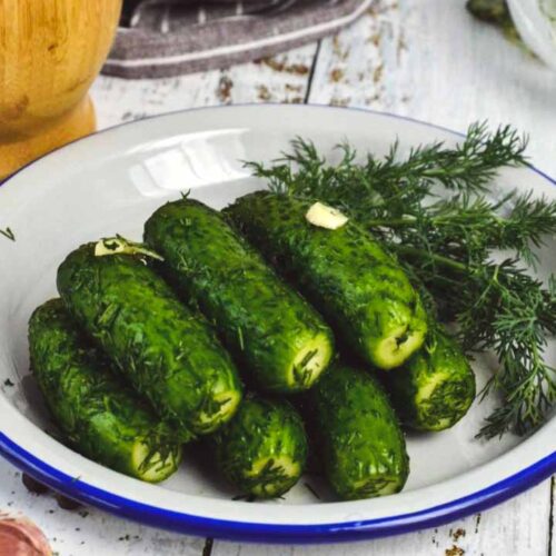Кулинарный рецепт: Быстрые малосольные огурцы в пакете