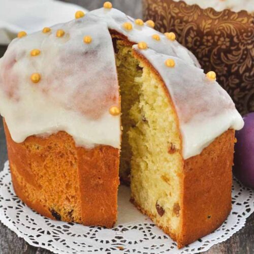 Кулинарный рецепт: Классический пасхальный кулич с изюмом