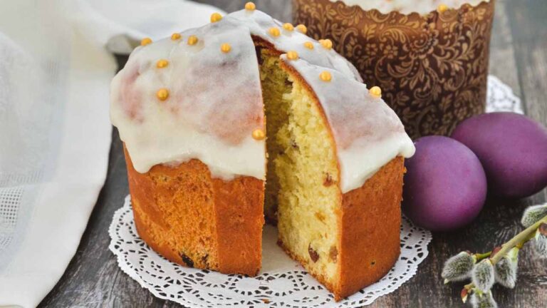 Кулинарный рецепт: Классический пасхальный кулич с изюмом