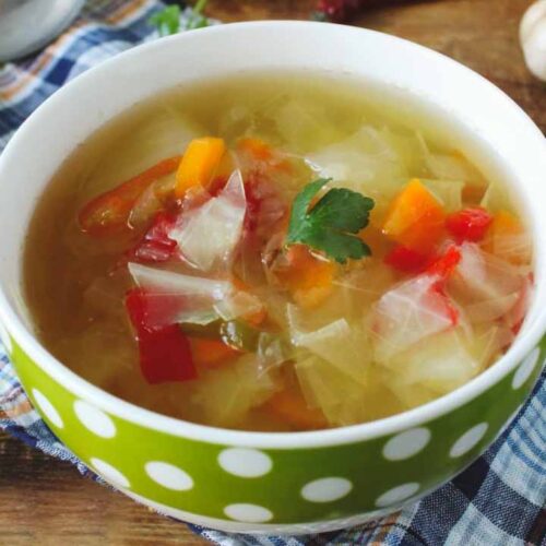 Кулинарный рецепт: Суп из капусты для похудения